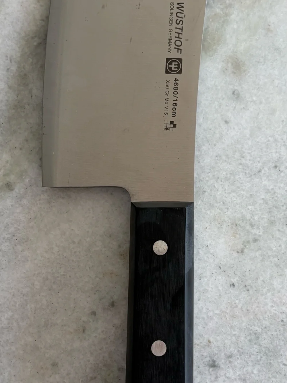 Wusthof Black and Silver Cleaver Knife